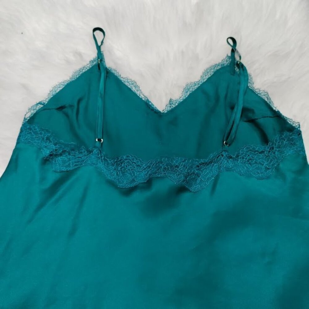 Victoria's Secret Silky Festival Boho Lacy Blue Twee Whimsy Top M - Picture 8 of 9
